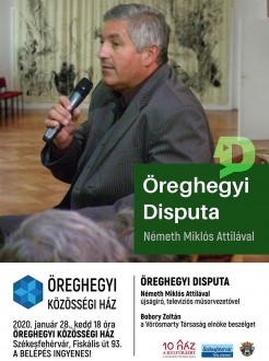 Németh Miklós Attila, újságíró lesz az Öreghegyi Disputa vendége kedden